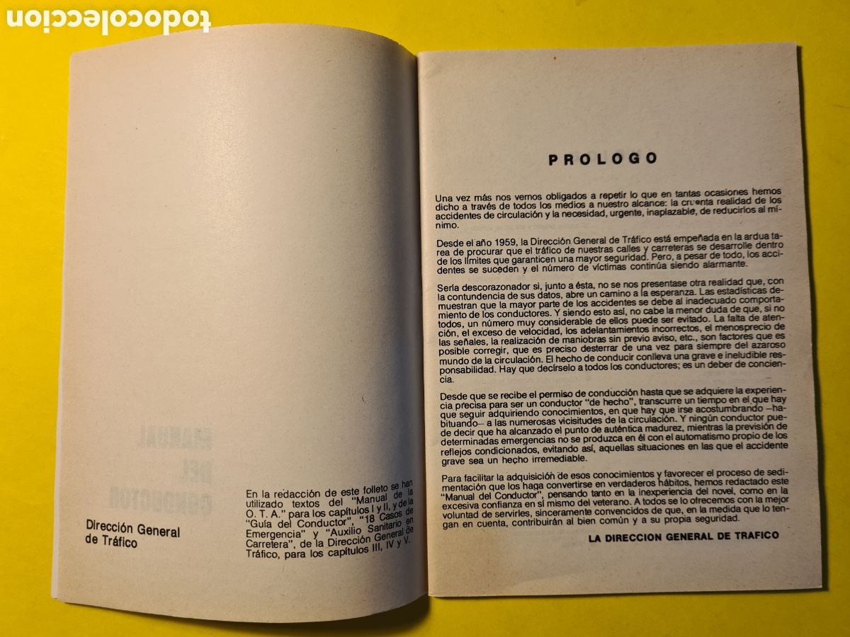 Libros: MANUAL DEL CONDUCTOR - DIRECCION GENERAL DE TRAFICO - A&Ntilde;O 1978 - Foto 2