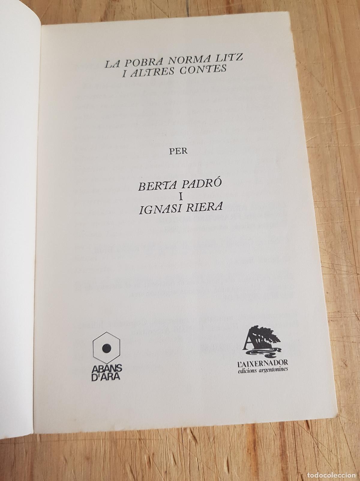 Libros: La pobra Norma Litz i altres contes - Ignasi Riera - Foto 2