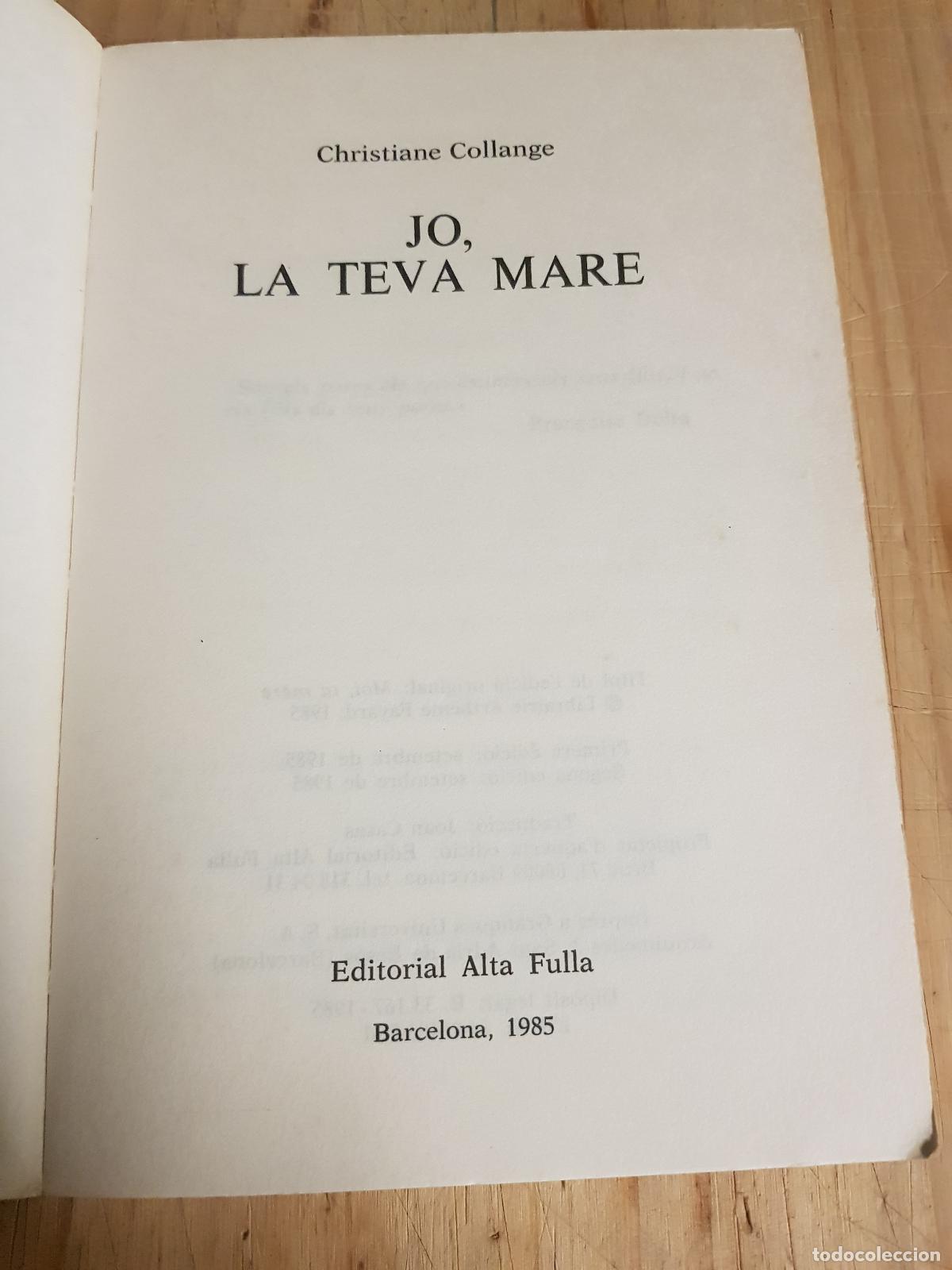 Libros: Jo, la teva mare - Christiane Collange - Foto 4