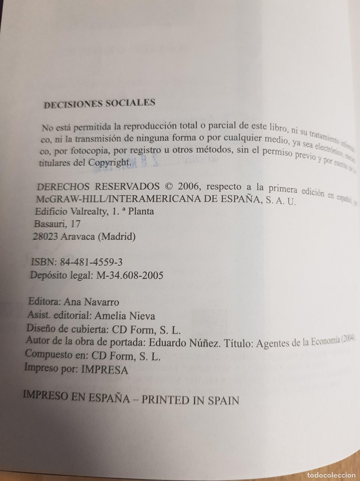 Libros: Decisiones sociales - Antonio Villar - Foto 3