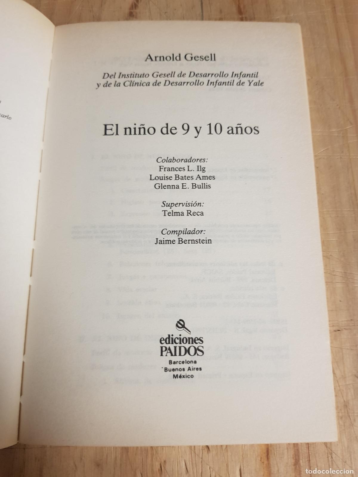 Libros: El ni&ntilde;o de 9 y 10 a&ntilde;os - Arnold Gesell - Foto 3