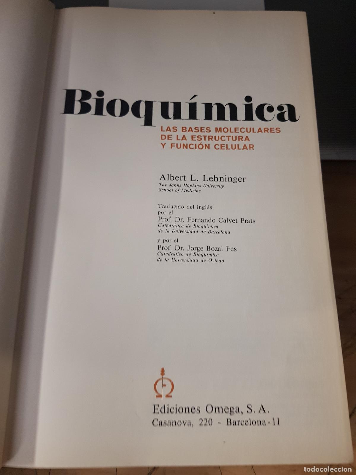 Libros: Bioqu&iacute;mica. Las bases moleculares de la estructura y funci&oacute;n celular - Foto 4