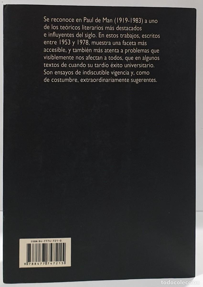 Libros: ESCRITOS CR&Iacute;TICOS - Paul de Man - Foto 3