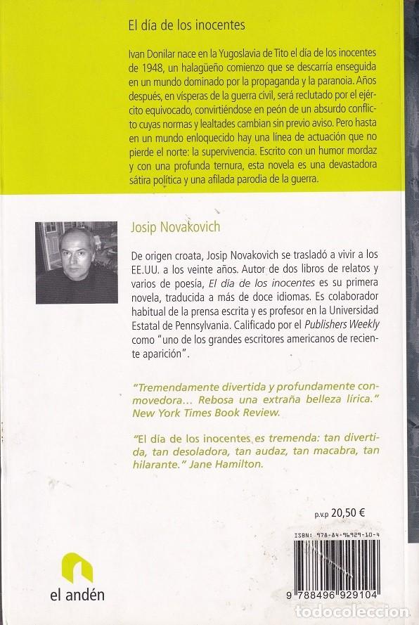 Libros: El d&iacute;a de los inocentes - Josip Novakovich - Foto 2