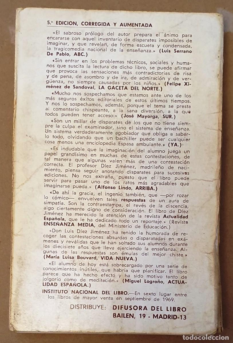 Libros: ANTOLOGIA DEL DISPARATE. LUIS DIEZ JIMENEZ. 1970. - Foto 2