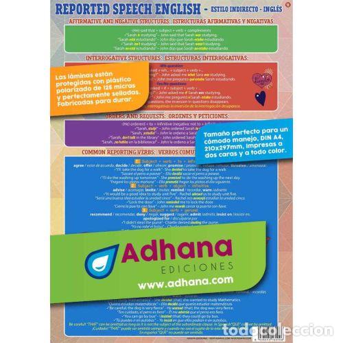 Libros: ESTILO INDIRECTO. INGLES (LAMINA) REPORTED SPEECH - VV. AA. - Foto 1