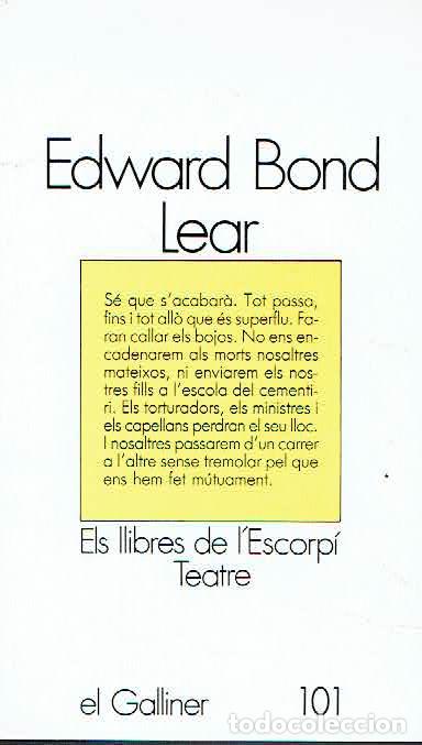 Libros: Edward Bond.. - Lear..