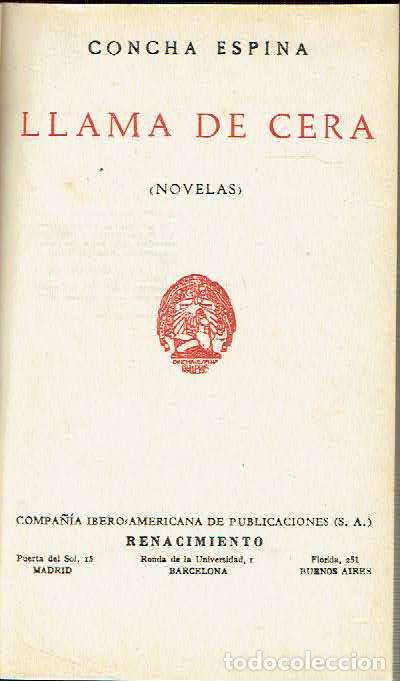 Libros: Concha Espina. - Llama de cera. - Foto 1