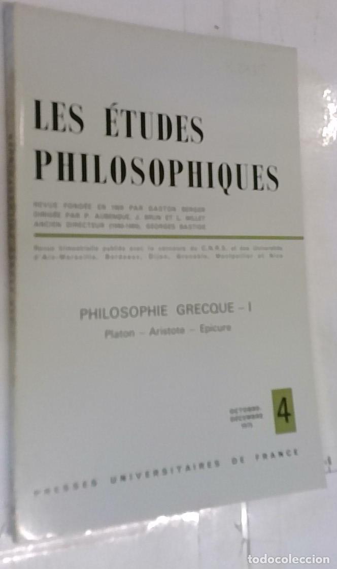Libros: Philosophie grecque I. Plat&oacute;n, Aristote, Epicure - REVISTA: