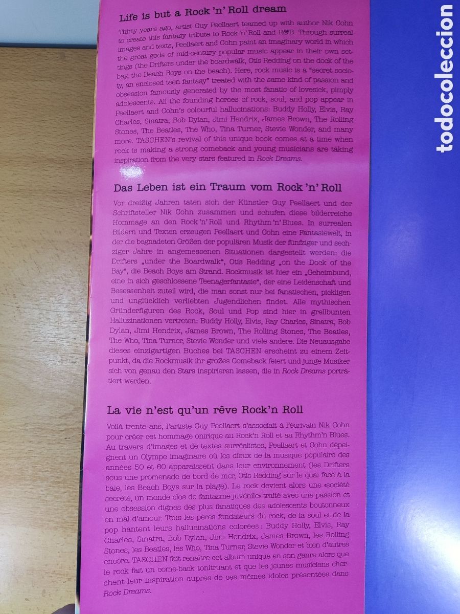 Libros: ROCK DREAMS / GUY PEELLAERT & NIK COHN / TEXTOS EN OTRO IDIOMA - Foto 2