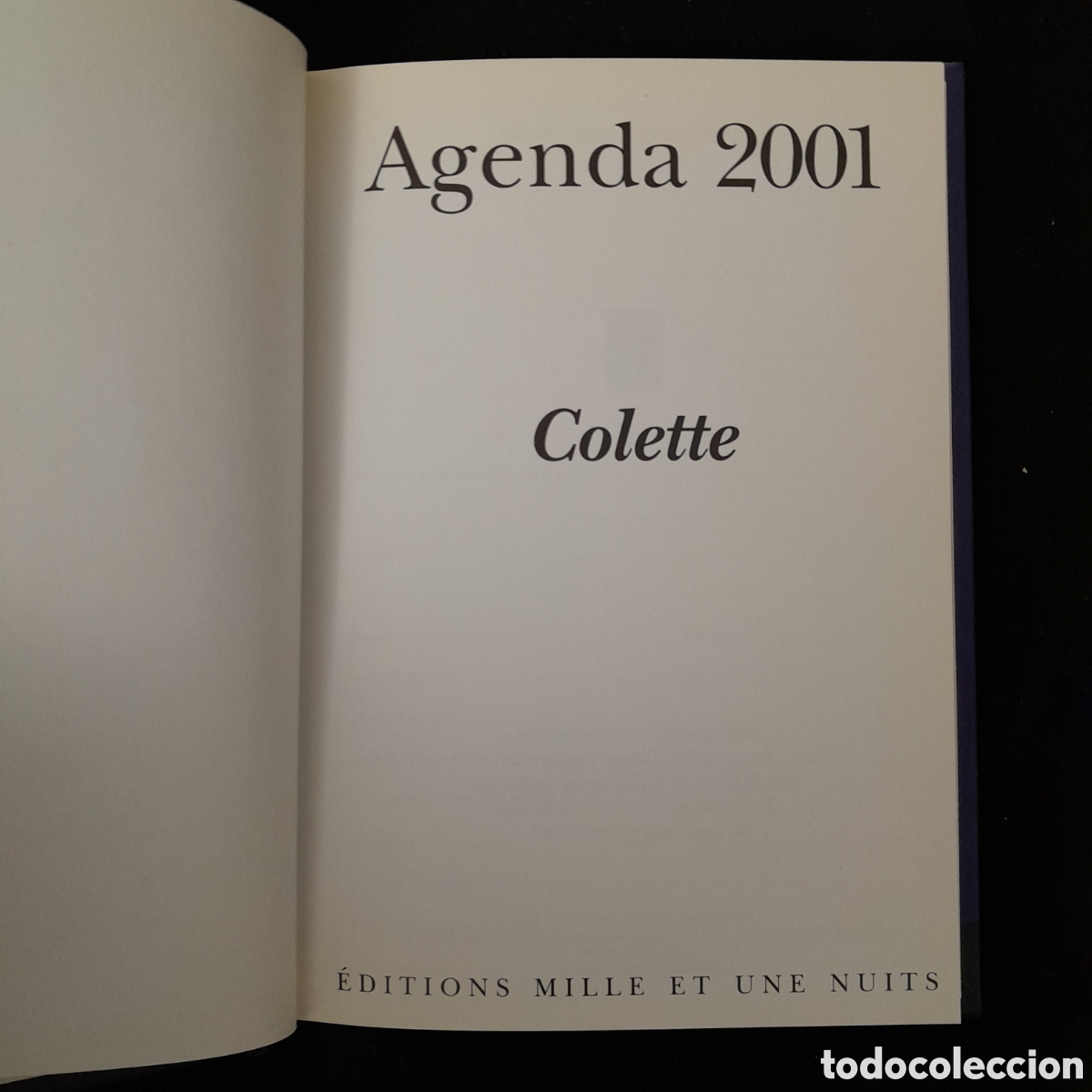 Libros: L-8302. AGENDA 2001. COLETTE. MILLE ET UNE NUITS - Foto 3