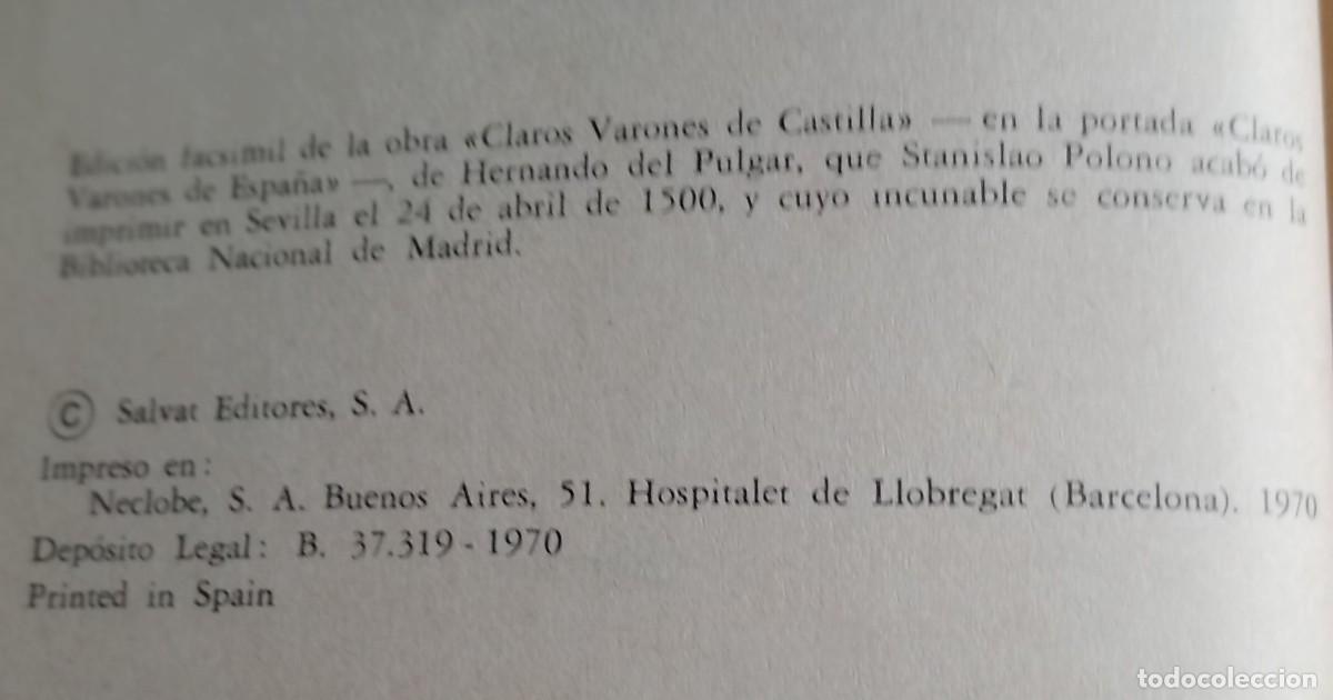 Libros: LOS CLAROS VARONES DE ESPA&Ntilde;A, EDICION FACSIMIL, - Foto 3