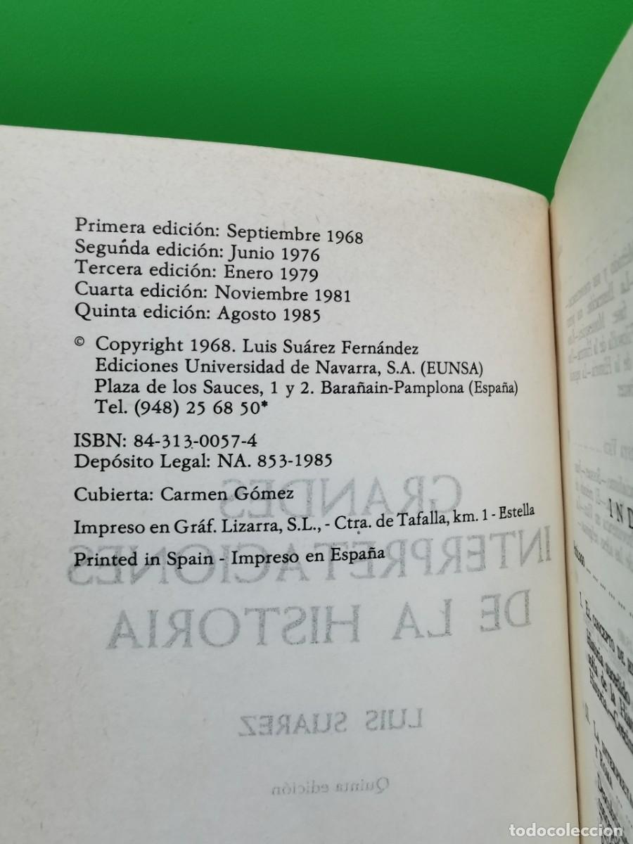 Libros: GRANDES INTERPRETACIONES DE LA HISTORIA, LUIS SUAREZ - Foto 5