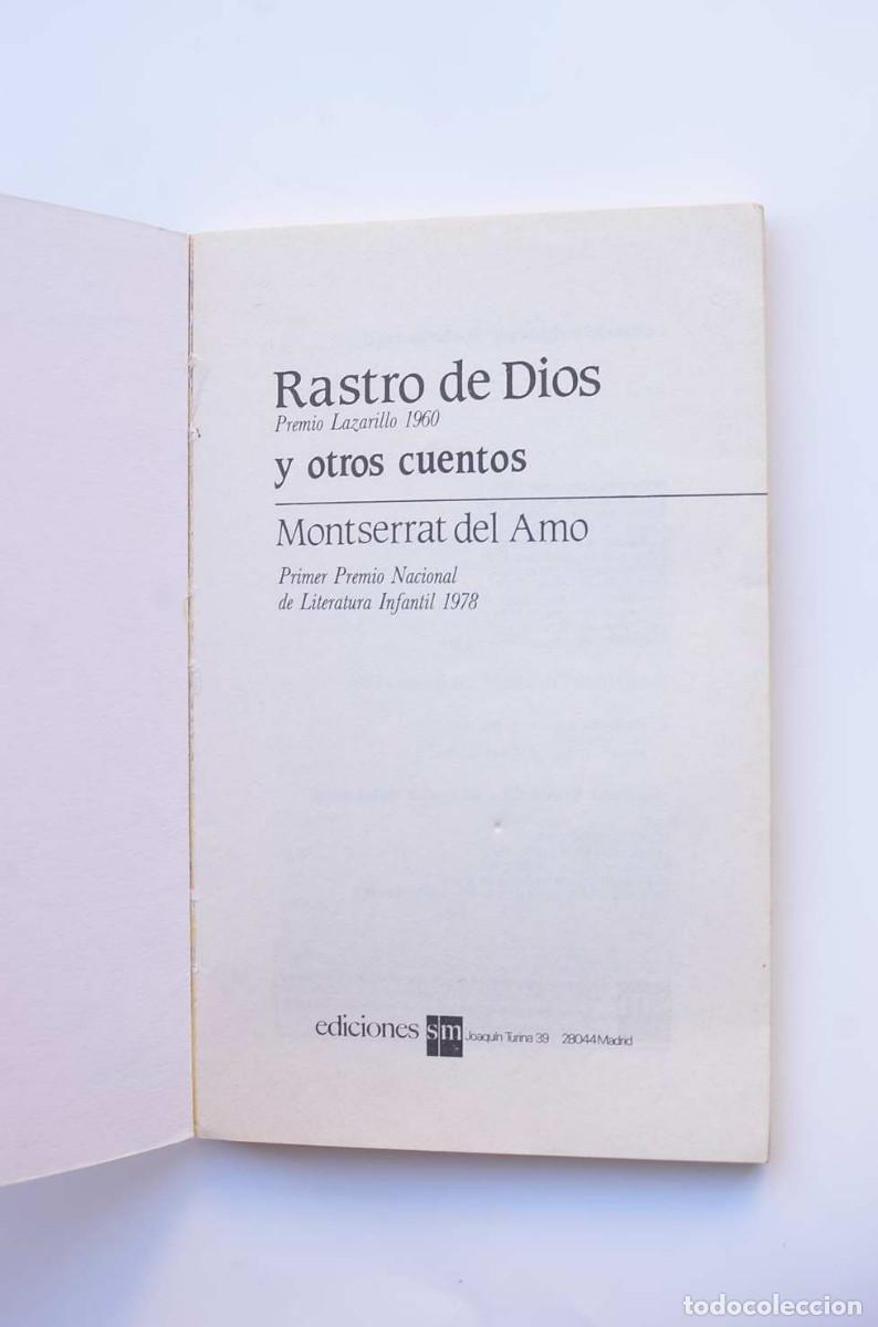 Libros: Rastro de Dios y otros cuentos - AMO, Monserrat del&nbsp; - Foto 2