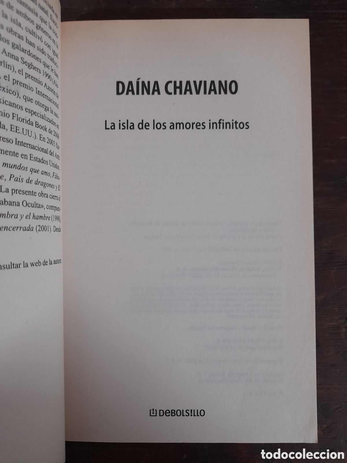 Libros: La Isla de los Amores Infinitos, Da&iacute;na Chaviano - DEBOLSILLO 2007 - Foto 2