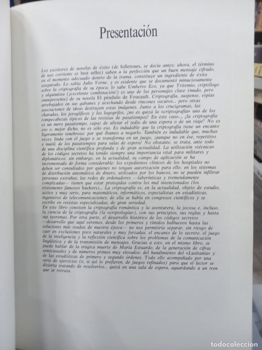 Libros: ANDREA SGARRO - C&Oacute;DIGOS SECRETOS / PRIMERA EN ESPA&Ntilde;OL 1990 - Foto 5