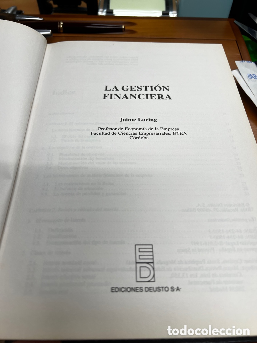 Libros: La gesti&oacute;n financiera Jaime Loring ediciones Deusto - Foto 2