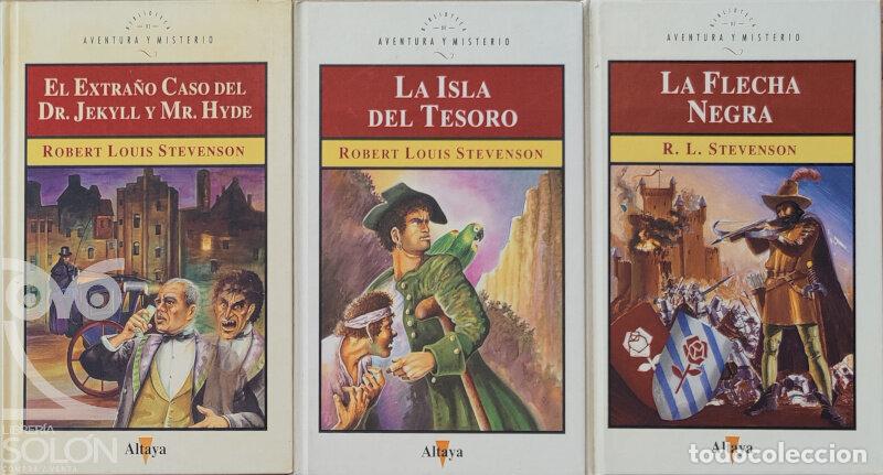 Libros: La flecha negra/La isla del tesoro/El extra&ntilde;o casp del Dr. Jekyll y Mr. Hyde - Robert Louis Stevenso - Foto 1