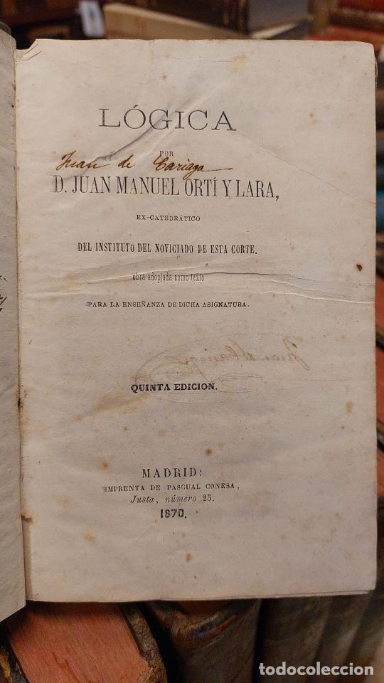 Libros: L&Oacute;GICA. - ORT&Iacute; Y LARA, Juan Manuel. - Foto 2