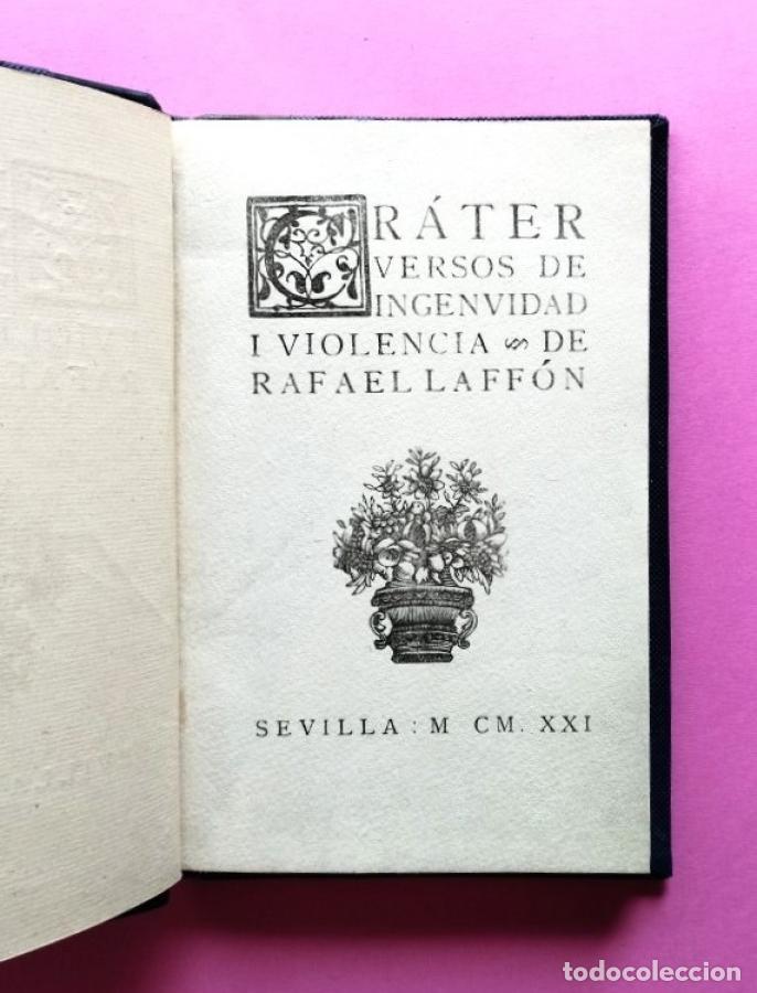 Libros: Cr&aacute;ter. Versos de Ingenuidad y Violencia de... - Laff&oacute;n, Rafael. - Foto 2