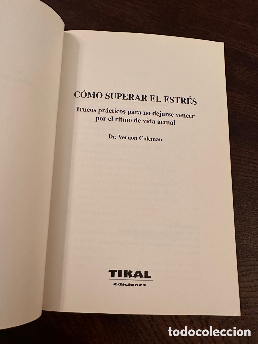 Libros: C&Oacute;MO SUPERAR EL ESTR&Eacute;S. DR. VERNON COLEMAN - Foto 2
