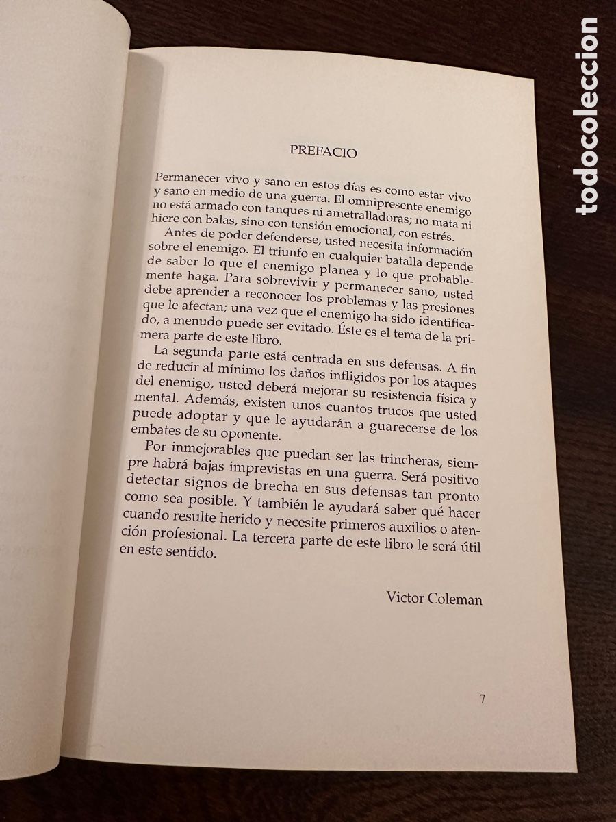 Libros: C&Oacute;MO SUPERAR EL ESTR&Eacute;S. DR. VERNON COLEMAN - Foto 5