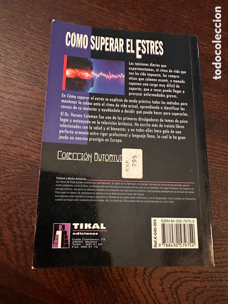 Libros: C&Oacute;MO SUPERAR EL ESTR&Eacute;S. DR. VERNON COLEMAN - Foto 7