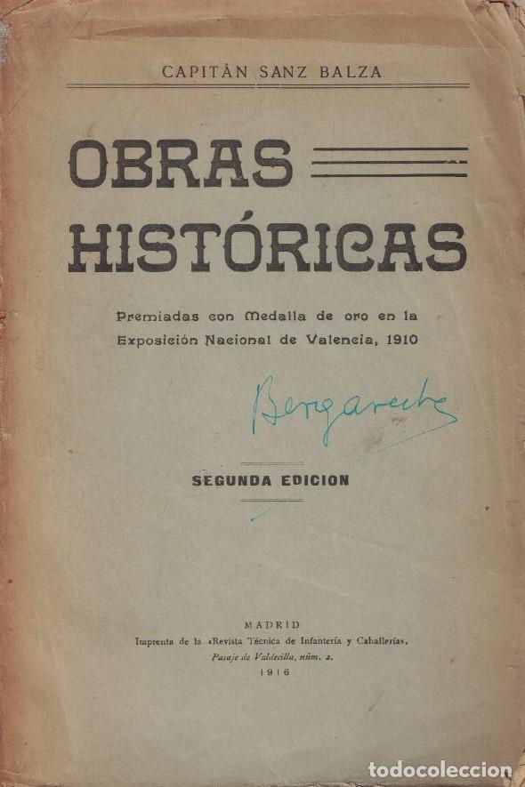 Libros: OBRAS HIST&Oacute;RICAS. - Sanz Balza. Capit&aacute;n, - Foto 1