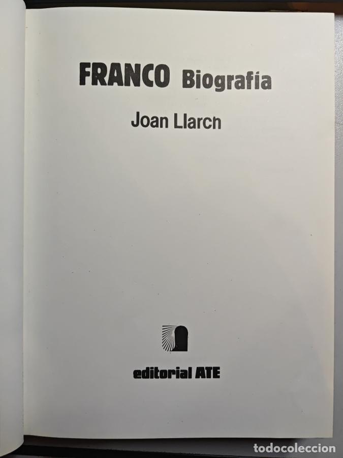 Libros: FRANCO. BIOGRAFIA. - LLARCH, Joan. TDK854 - Foto 1