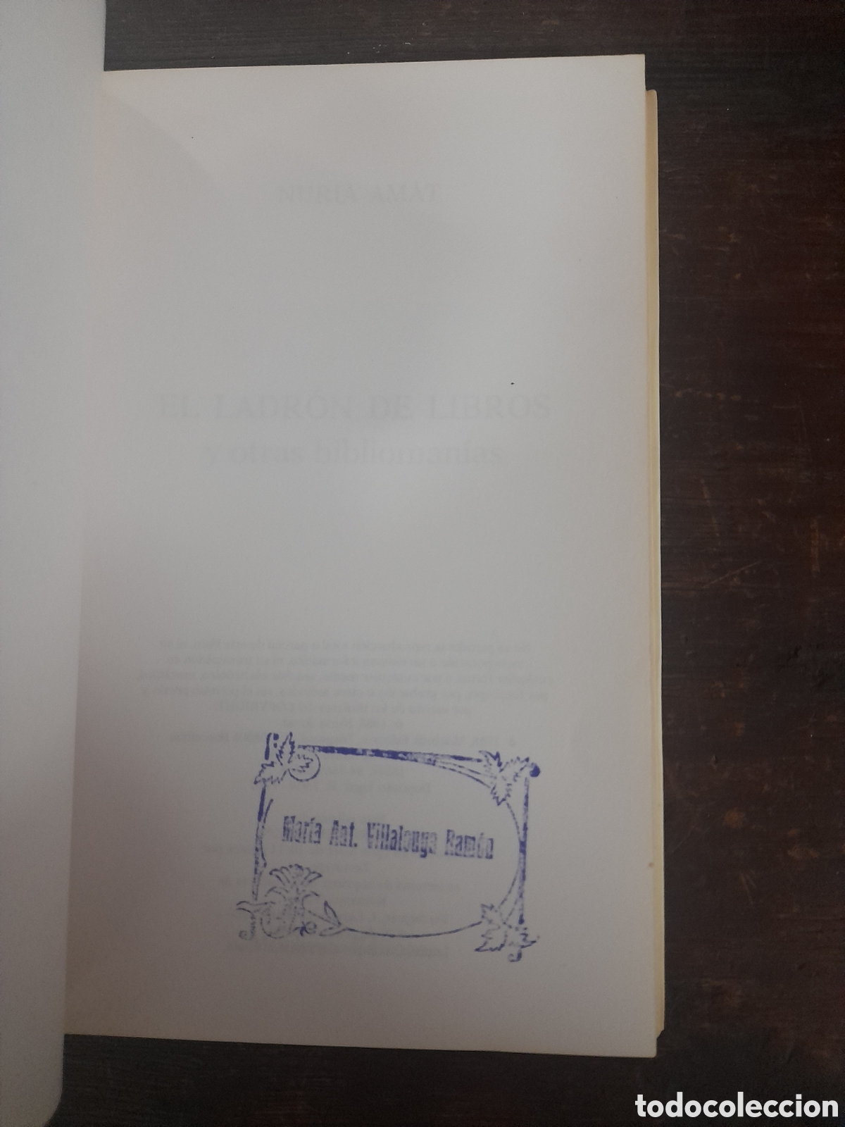 Libros: El Ladron de Libros, Nuria Amat - MUCHNIK 1988 - Foto 2