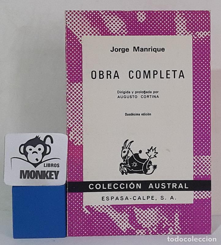 Libros: Obra completa - Jorge Manrique - Foto 1