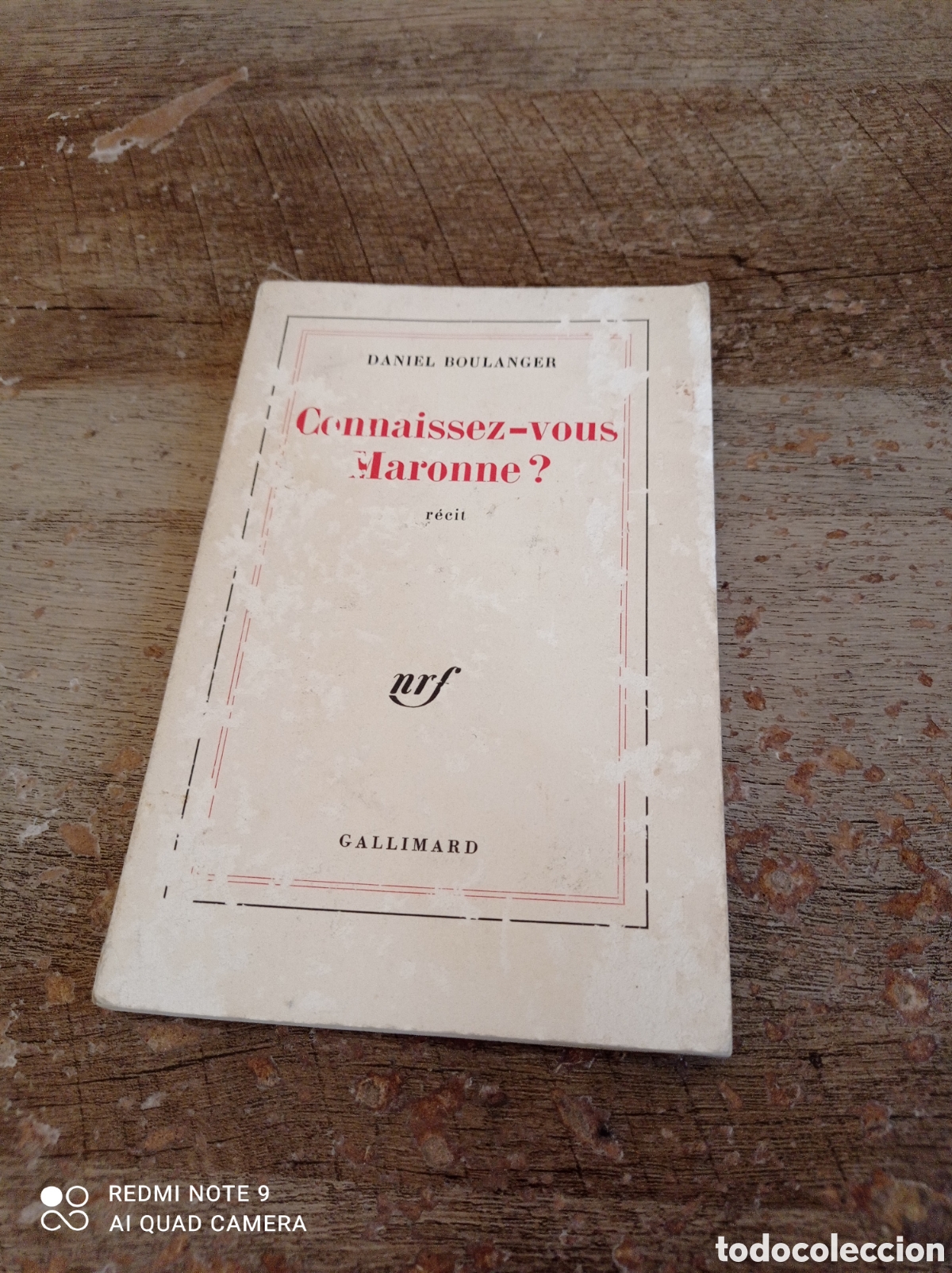 Libros: Connaissez-vous maronne? Gallimard 1981 - Foto 1