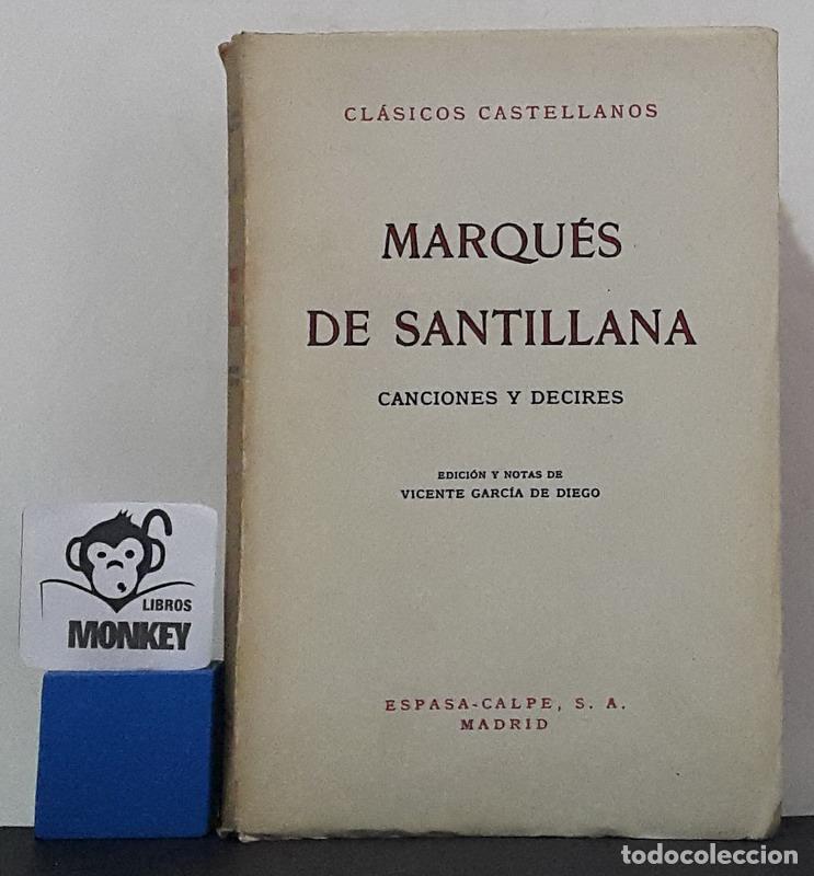 Libros: Canciones y decires - Marqu&eacute;s de Santillana - Foto 1