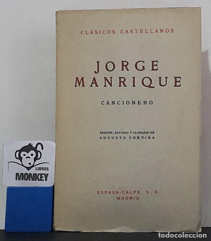 Libros: Cancionero - Jorge Manrique - Foto 1