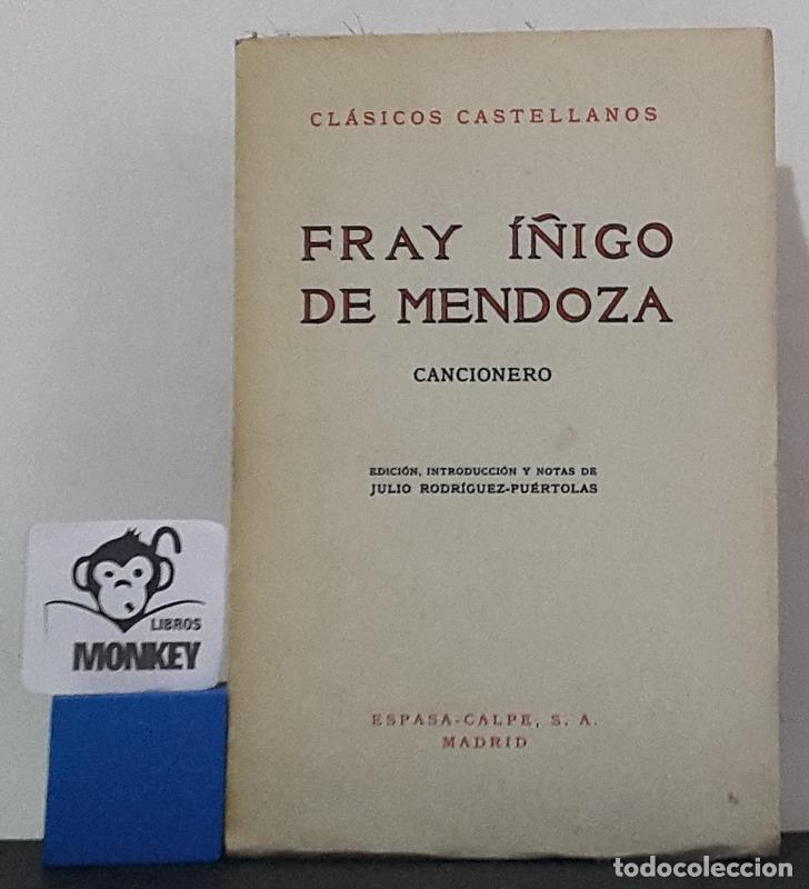 Libros: Cancionero - Fray I&ntilde;igo de Mendoza - Foto 1