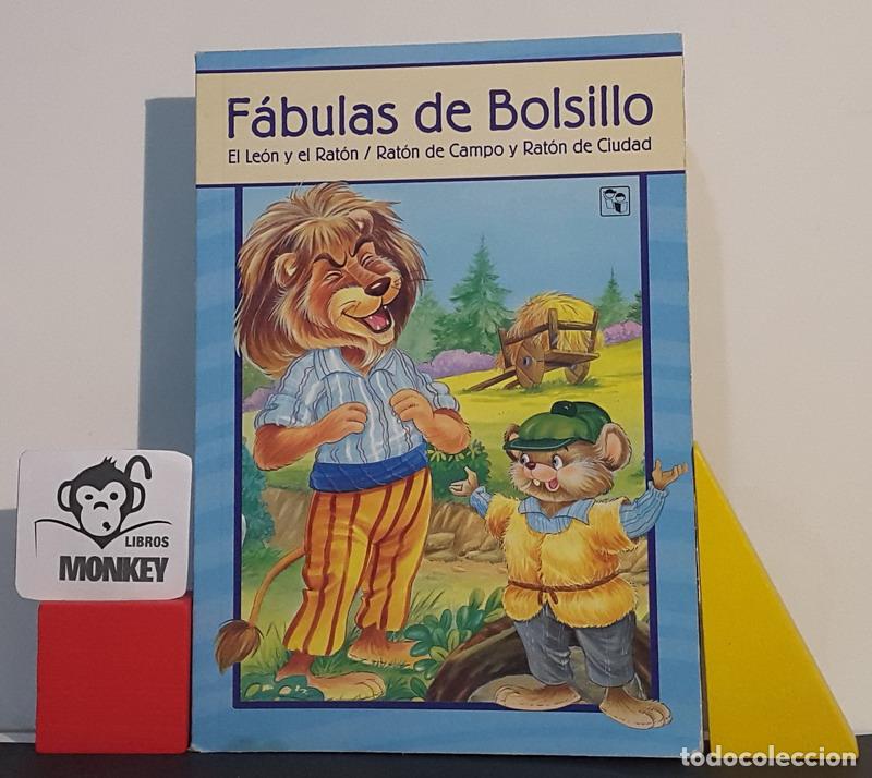 Libros: F&aacute;bulas de bolsillo. El Le&oacute;n y el Rat&oacute;n. Rat&oacute;n de Campo y Rat&oacute;n de Ciudad. - Foto 1