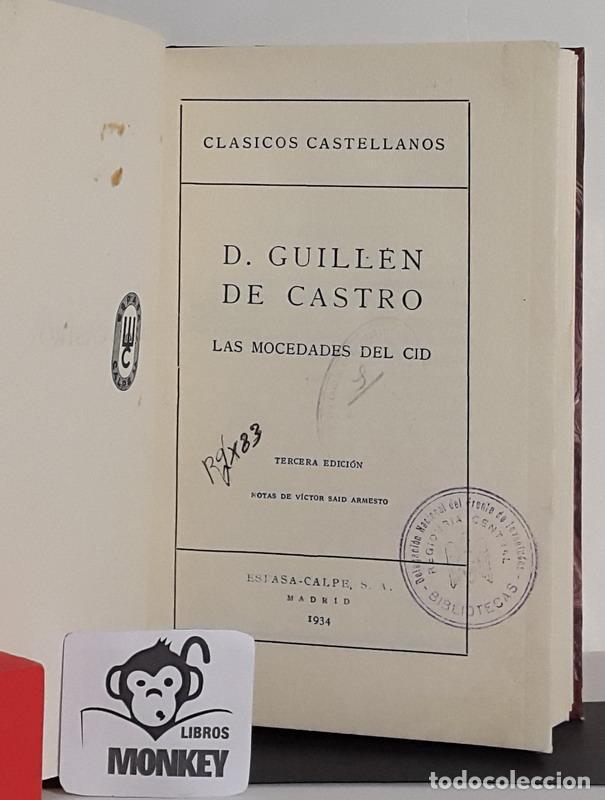 Libros: Las mocedades del Cid - D. Guill&eacute;n de Castro - Foto 2