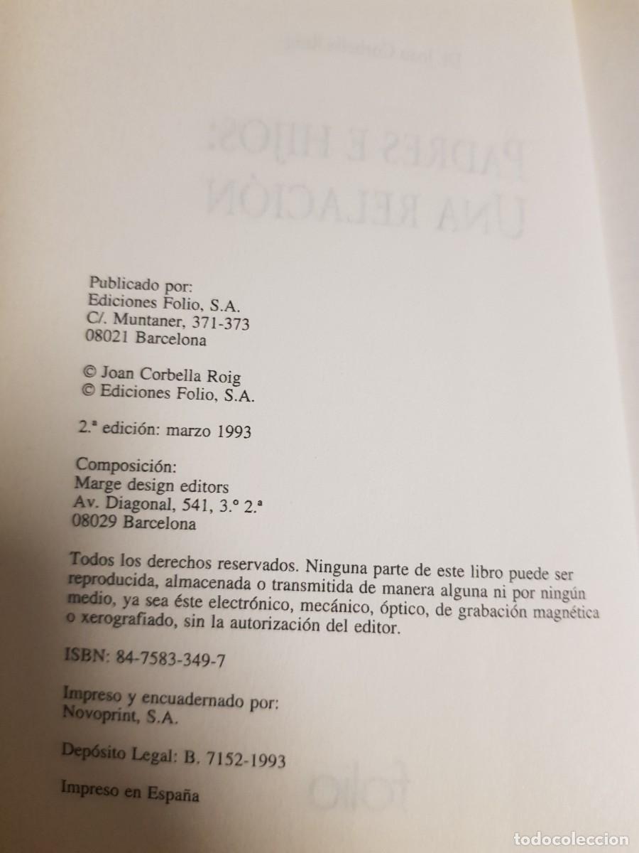 Libros: Padres e hijos. Una relaci&oacute;n - Dr. Joan Corbella Roig - Foto 3
