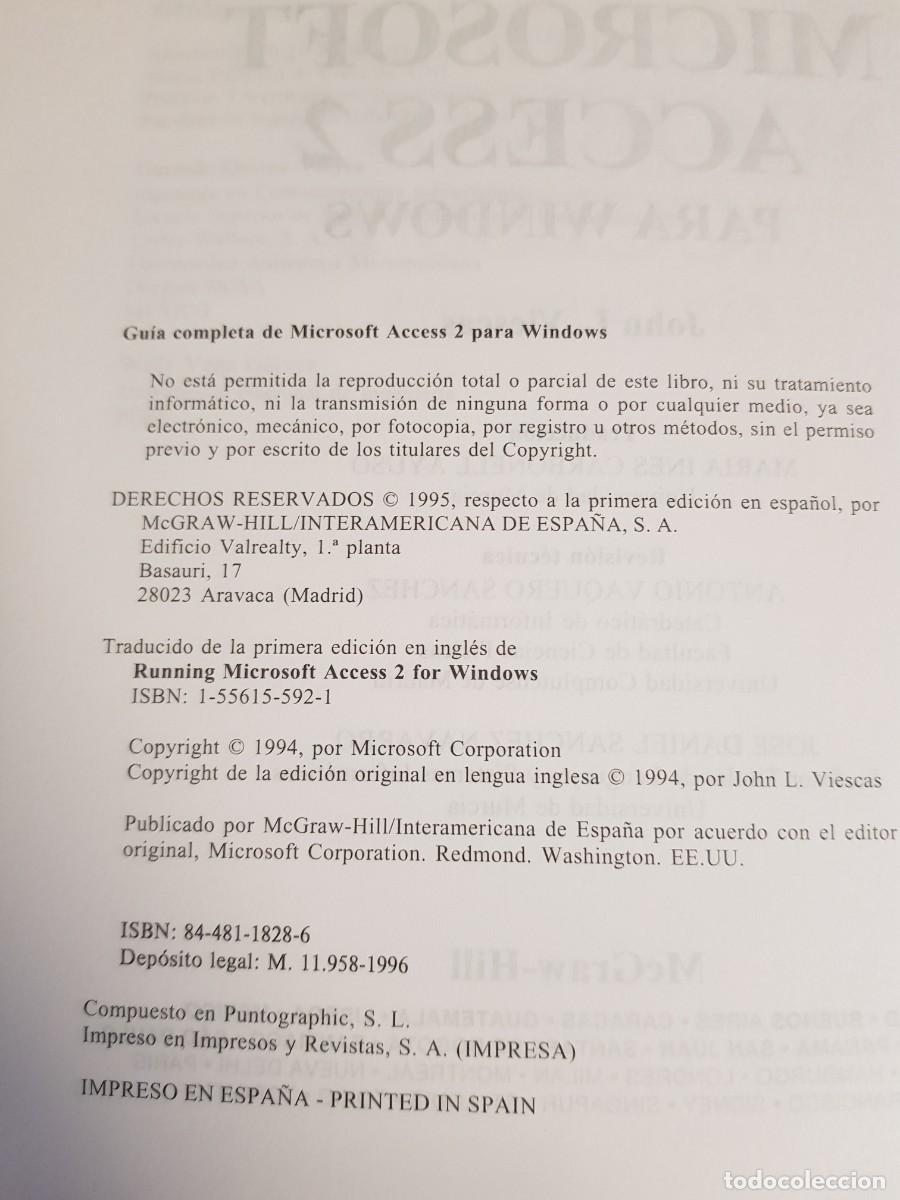 Libros: Gu&iacute;a completa de Microsoft Access 2 - John L. Viescas - Foto 3