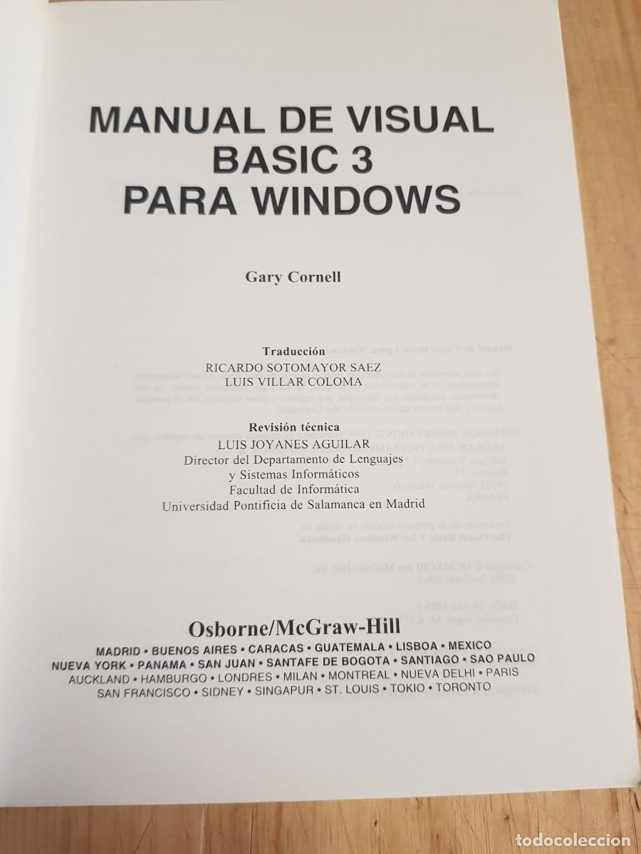 Libros: Manual de visual basic 3 para windows - Gary Cornell - Foto 2