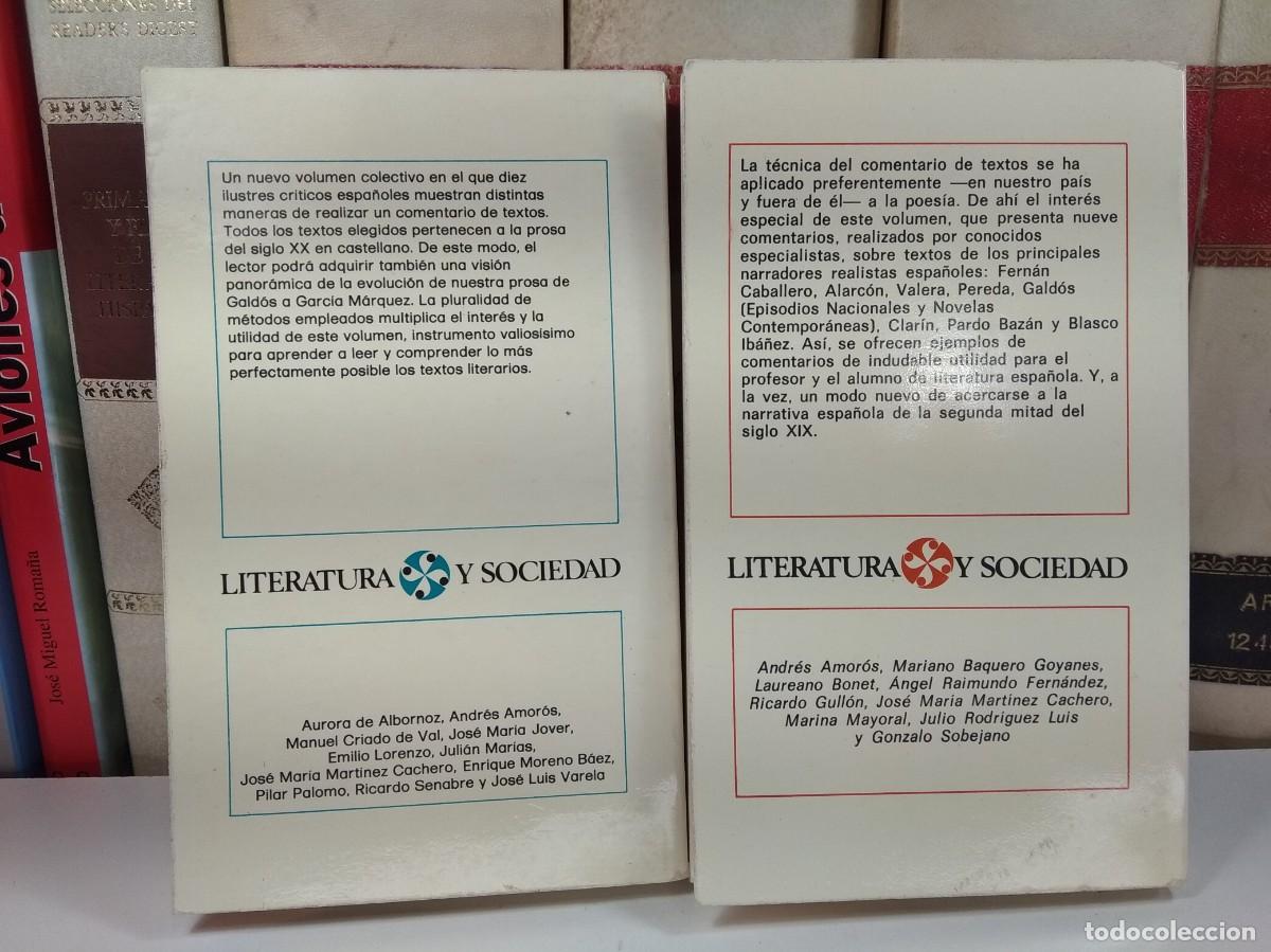 Libros: EL COMENTARIO DE TEXTOS 2 y 3. VV.AA. Edita Castalia 1979. - Foto 3