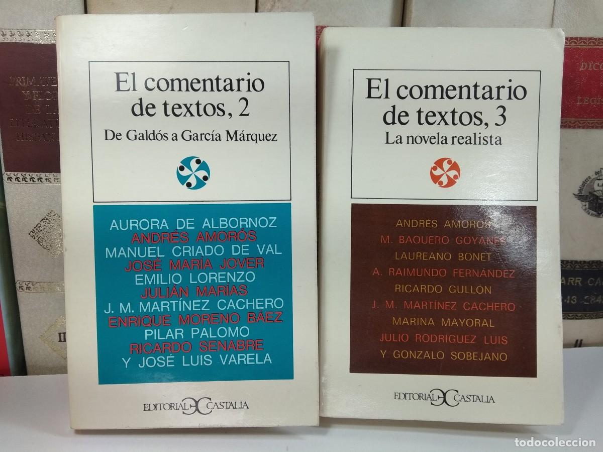 Libros: EL COMENTARIO DE TEXTOS 2 y 3. VV.AA. Edita Castalia 1979. - Foto 1