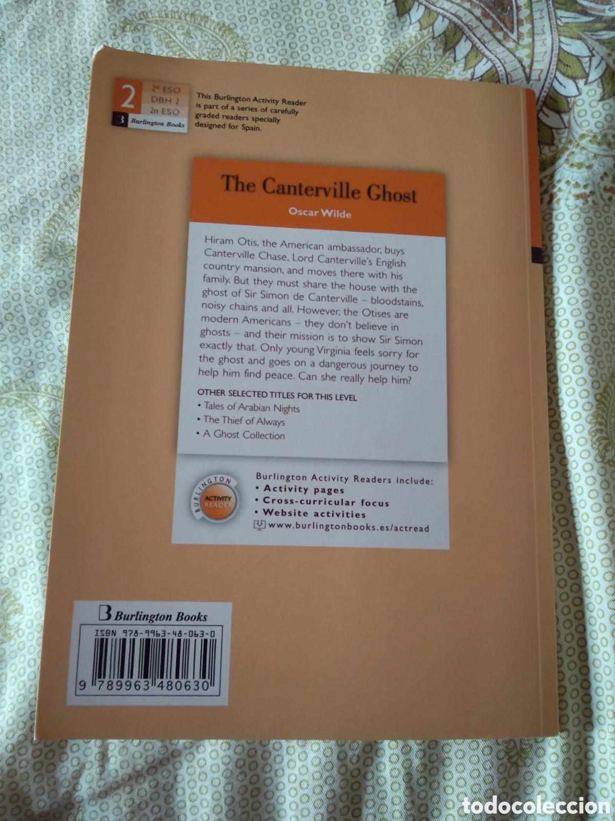 Libros: LIBRO BOOK THE CANTERVILLE GHOST EN INGL&Eacute;S DE OSCAR WILDE BURLINGTON ACTIVITY READER - Foto 4