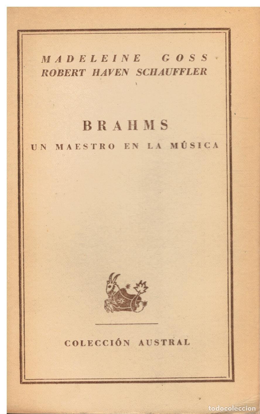 Libros: BRAHMS. UN MAESTRO EN LA M&Uacute;SICA. Con sellos biblioteca. - Foto 1