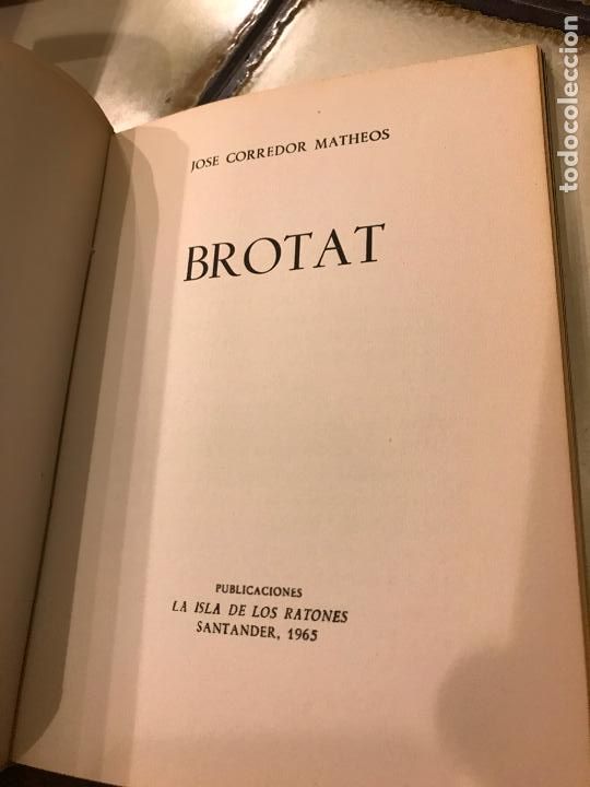 Libros: Brotat. Jos&eacute; Corredor Matheos. 1965 - Foto 2