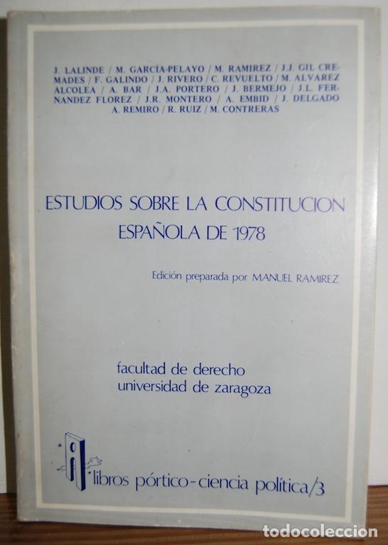 Libros: ESTUDIOS SOBRE LA CONSTITUCION ESPA&Ntilde;OLA DE 1978 - RAMIREZ, Manuel - Foto 2
