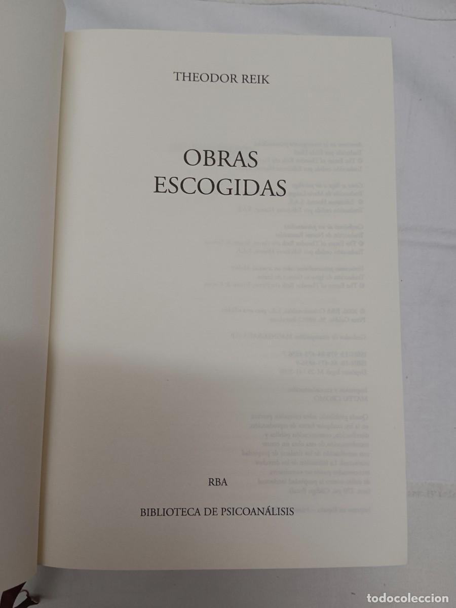 Libros: OBRAS ESCOGIDAS - Theodor Reik - Foto 3