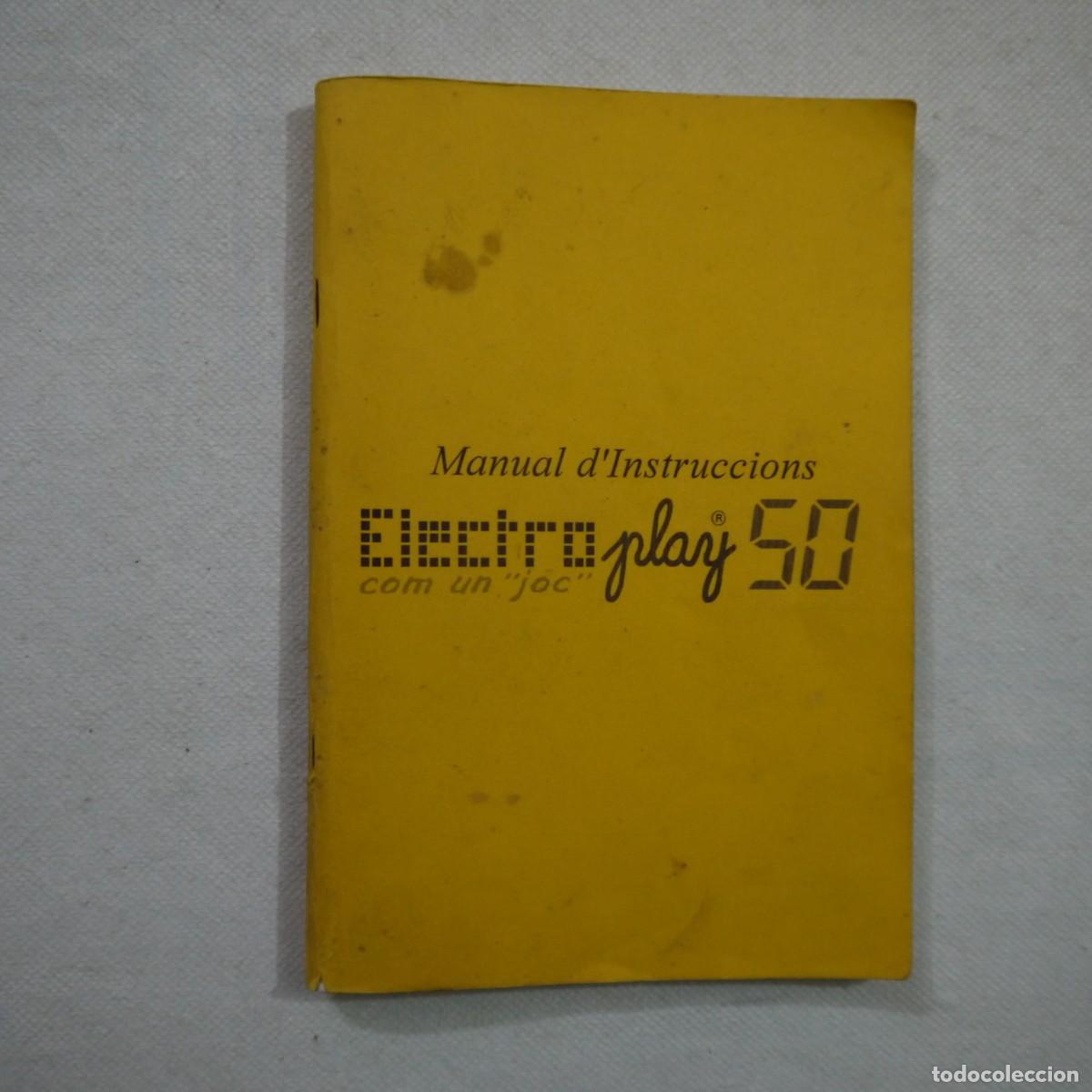 Libros: MANUAL DINSTRUCCIONS ELECTRO PLAY 50 - 1994 - CATALAN - Foto 1