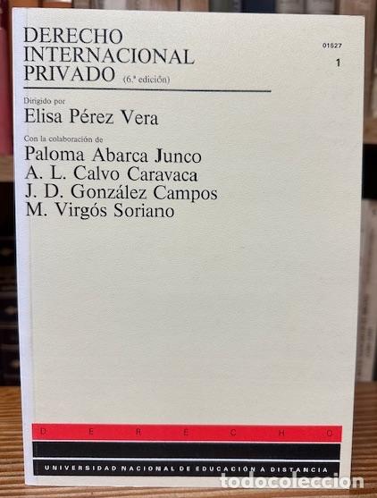 Libros: DERECHO INTERNACIONAL PRIVADO. Vol. I - PEREZ VERA, Elisa - Foto 1
