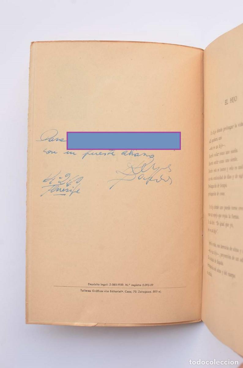 Libros: De la paz el alma y el pan - REYES DARIAS, Alfredo - Dedicatoria aut&oacute;grafa del autor - Foto 3